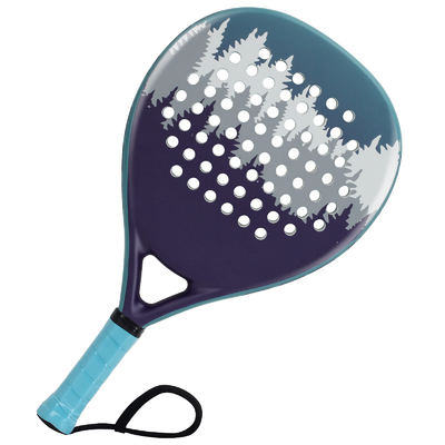 Raqueta de tenis de playa de fibra de carbono azul con núcleo de memoria EVA