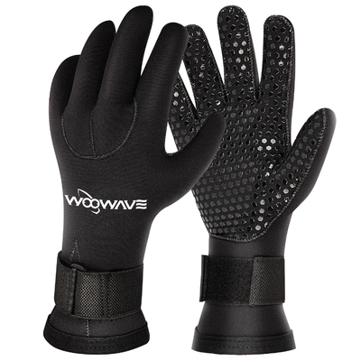 Guantes térmicos de surf de 5 dedos de 3 mm de neoprene antideslizante para buceo y pesca con lanza