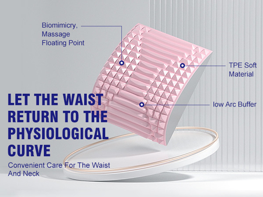 almohada de refuerzo de yoga OEM rosa multifuncional para tracción lumbar y alivio del dolor de espalda