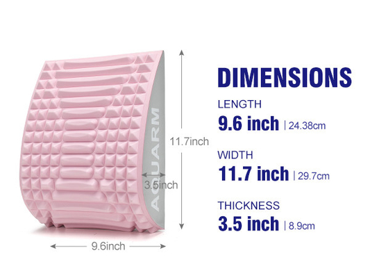 almohada de refuerzo de yoga OEM rosa multifuncional para tracción lumbar y alivio del dolor de espalda