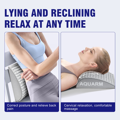 TPE Arco Columna lumbar Baja almohada Estrechador suave para aliviar el dolor de espalda y cuello