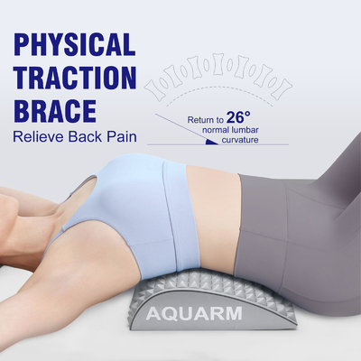 TPE Arco Columna lumbar Baja almohada Estrechador suave para aliviar el dolor de espalda y cuello