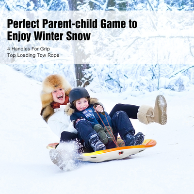 XPE EPS HDPE trineo de nieve para niños unisex adulto logotipo personalizable 2 asas y cuerda de tira