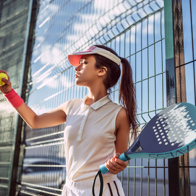 WOOWAVE Fibra de Carbono Profesional EVA Personalizado Núcleo de Memoria Blanda Raqueta de Tenis de Playa Padel Azul
