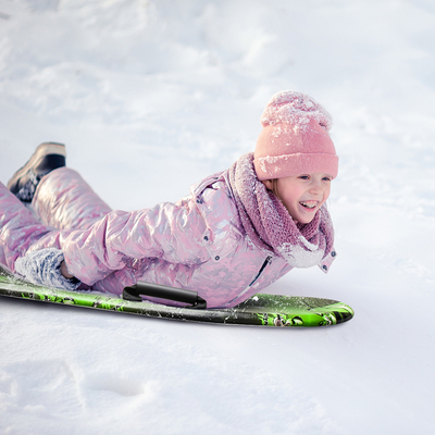 PE Core 36 pulgadas de espuma trineo de nieve para niños ligero y 1,18 libras peso de la tabla