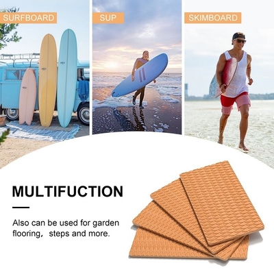 WOOWAVE 4 Pack Pad de tracción antideslizante EVA Pads de espuma antideslizante Deck Grip Mat con adhesivo 3M marrón