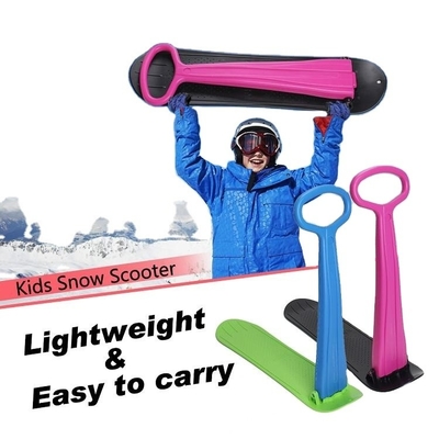 Scooter de nieve de 92 cm de longitud para niños trineo de esquí de plástico duradero Kick-scooter plegable