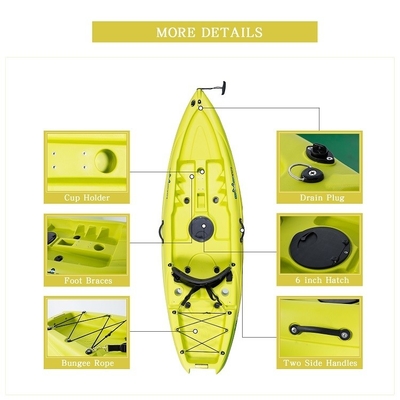 2.1-3m de longitud Kayak moldeado por rotación Fabricado por WOOWAVE LLDPE/HDPE Material