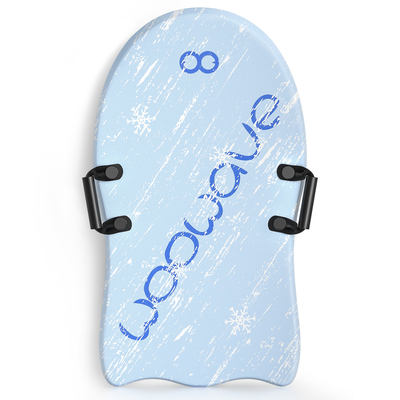 Trineo de nieve azul con dos mangos Diseño de núcleo de PE ligero y resistente