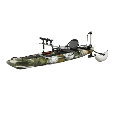 Diseño del motor Sentarse en plástico Kayak De Pesca 360 * 80 * 35cm Tamaño 200 libras de potencia