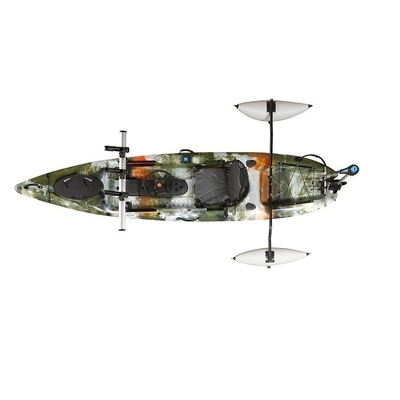 Diseño del motor Sentarse en plástico Kayak De Pesca 360 * 80 * 35cm Tamaño 200 libras de potencia