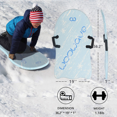 Esquí de nieve personalizado trineos de nieve con freno y trineo de nieve de snowboard semi-elíptico