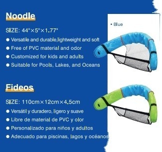 Azul/verde Niños Noodles de natación Woowave Blanda EVA de espuma Piscina Float Noodle Floating Bar