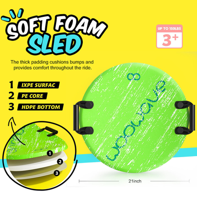 Scooter de nieve para niños de 21' personalizado de deportes de invierno trineo trineos de espuma EVA