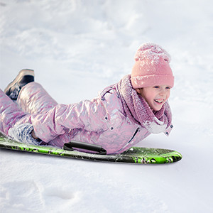 Peso del piloto 180-200 libras 36 pulgadas de espuma duradero XPE trineo de nieve para deportes al aire libre de invierno