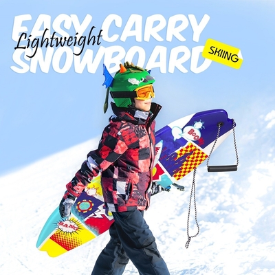 Scooter de snowboard de 41.7 pulgadas con cuerda y mango