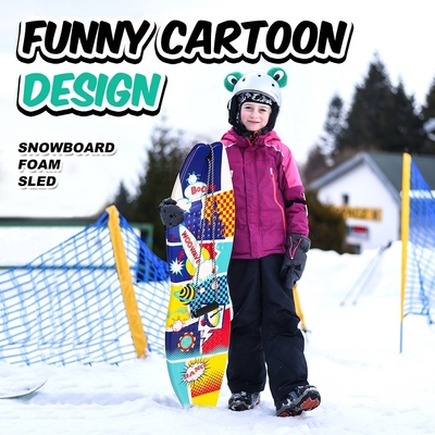 Scooter de snowboard de 41.7 pulgadas con cuerda y mango