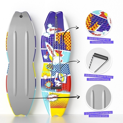 Scooter de snowboard de 41.7 pulgadas con cuerda y mango