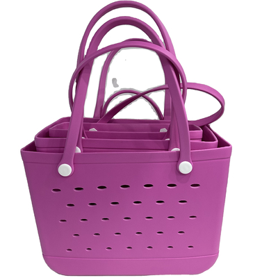 Bolsa de playa EVA para verano Bolsas de bolsa de plástico de gran capacidad personalizadas en material de silicona duradero