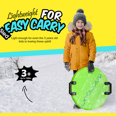 Sledas de espuma suave Forma redonda 21 pulgadas Scooters de niños de esquí trineos de nieve para niños tablero de nieve