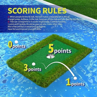 Transforma tu piscina en un campo de golf con el juego de Woowave EVA Floating Green Mat