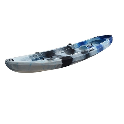 Canoa de pesca/kayak doble con soportes de varillas de pesca camuflados o personalizados
