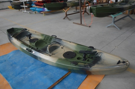 No hay asiento doble inflable sentado en la parte superior de la paleta pesca canoa kayak botes de remo en Woowave
