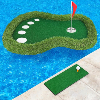 Alfombra de golf de entrenamiento para deportes acuáticos con diseño flotante e impresión de serigrafía