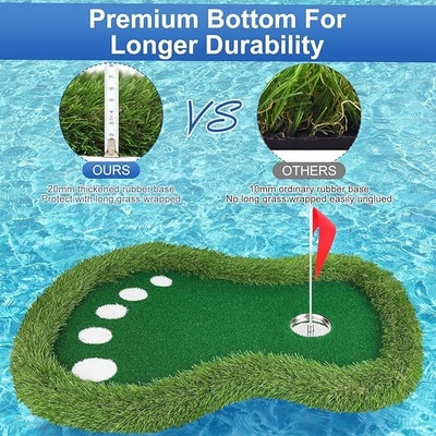 Alfombra de golf de entrenamiento para deportes acuáticos con diseño flotante e impresión de serigrafía