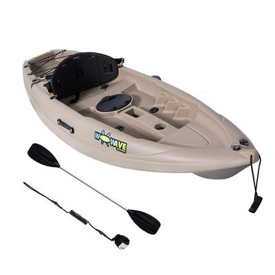 Max Paddlers 1 Woowave Botes moldeados por rotación Kayak de pesca con remos Material de casco de LLDPE