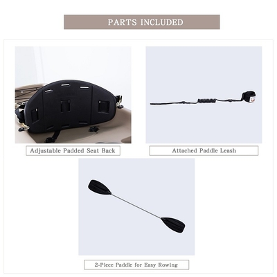 Max Paddlers 1 Woowave Botes moldeados por rotación Kayak de pesca con remos Material de casco de LLDPE
