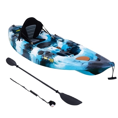 WOOWAVE Camuflaje para una sola persona Kayak de plástico para remo y turismo