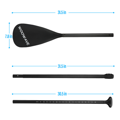 Paddle de sopas inflables de aluminio Woowave de 3 piezas con diseño ligero y ajustable