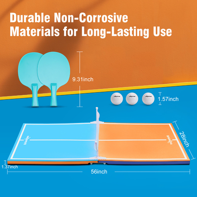 Color EVA Superficie suave Float Mesa de ping pong para juegos acuáticos Peso neto kg 3