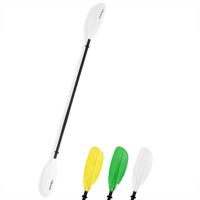Paddle de kayak de aluminio ligero WOOWAVE Remador de 2 piezas para remar suavemente