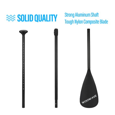 2.1lbs Woowave 3 piezas SUP Paddle Board Barco de fibra de carbono Remador para pesca Kayak