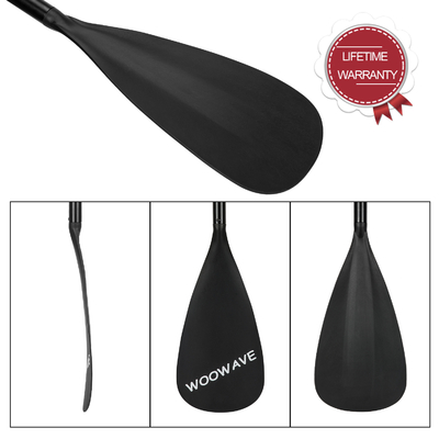 2.1lbs Woowave 3 piezas SUP Paddle Board Barco de fibra de carbono Remador para pesca Kayak