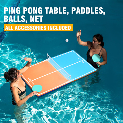 56' Mesa flotante de ping-pong Juego de piscina bandeja flotante con paleta y pelota