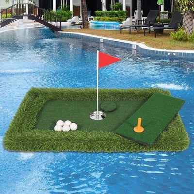 Juegos de Golf de Piscina Golf flotante Verde para Piscina Accesorios verdes 1*Copa de agujero de acero inoxidable