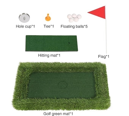 Juegos de Golf de Piscina Golf flotante Verde para Piscina Accesorios verdes 1*Copa de agujero de acero inoxidable