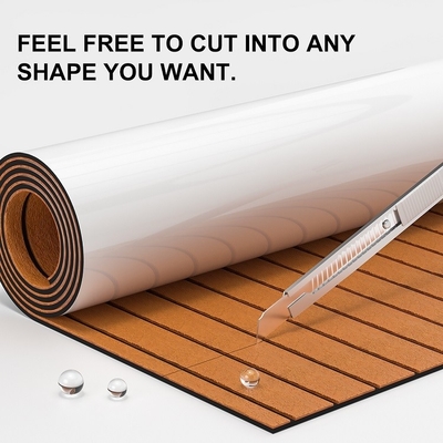 Habitación de diseño moderno Eva Foam Roll Falsa Teck Sheet Barco Alfombra Decking sintético