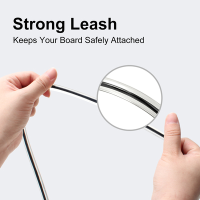 0.16-0.4kg SUP y Kayak Paddle Board Surf Leash con una sola capa de brazalete acolchado