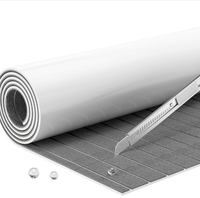 Grey Woowave EVA Boat Deck Sheet Board Accesorios para yates 5MM Decking de espuma Alfombras de piso con adhesivo propio