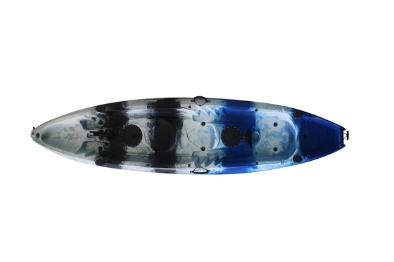 Woowave para 2 personas Kayak de pesca HDPE Sentado en la parte superior del kayak Canoa 370*87*33cm Tamaño del paquete