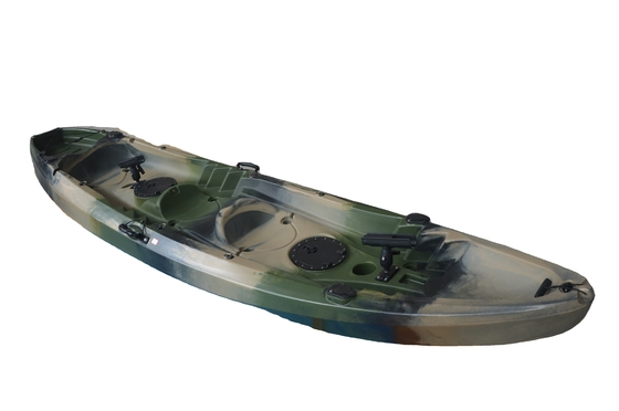 Capacidad de carga 300kg/661lbs Ejército verde Tandem Kayak para lagos Ríos Pesca Woowave