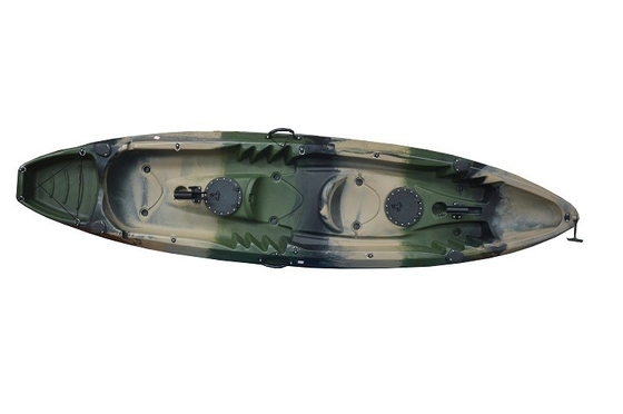 Capacidad de carga 300kg/661lbs Ejército verde Tandem Kayak para lagos Ríos Pesca Woowave