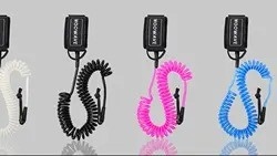 Cinturón de pulsera de poliuretano negro con correa de surf de 7 pies con almohadilla para montar en posición vertical