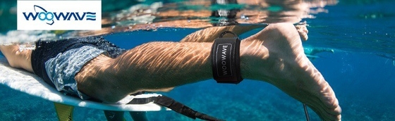 Cinturón de pulsera de poliuretano negro con correa de surf de 7 pies con almohadilla para montar en posición vertical