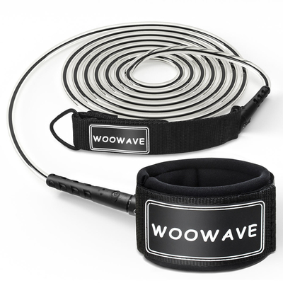Logotipo de color personalizado Paddle Board Leash Woowave Doble giratorios TPU Leashes del tobillo SUP Surf