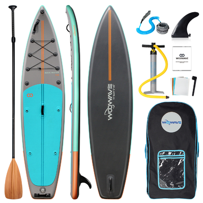 Bodyboard ligero de 11'6&quot; x 31'5&quot; x 6&quot; con correa de surf y tabla de remo de color personalizado